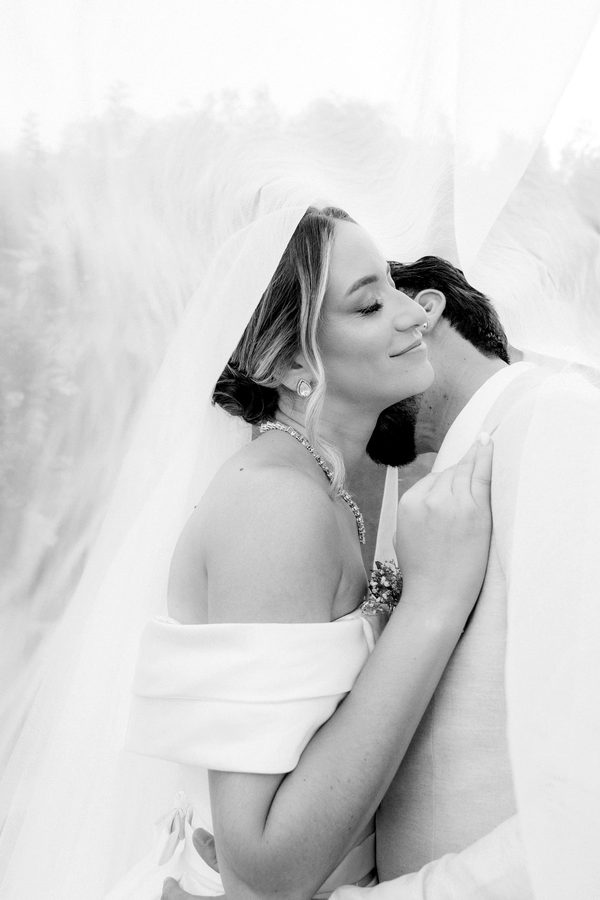 Fotografia de casamento em preto e branco