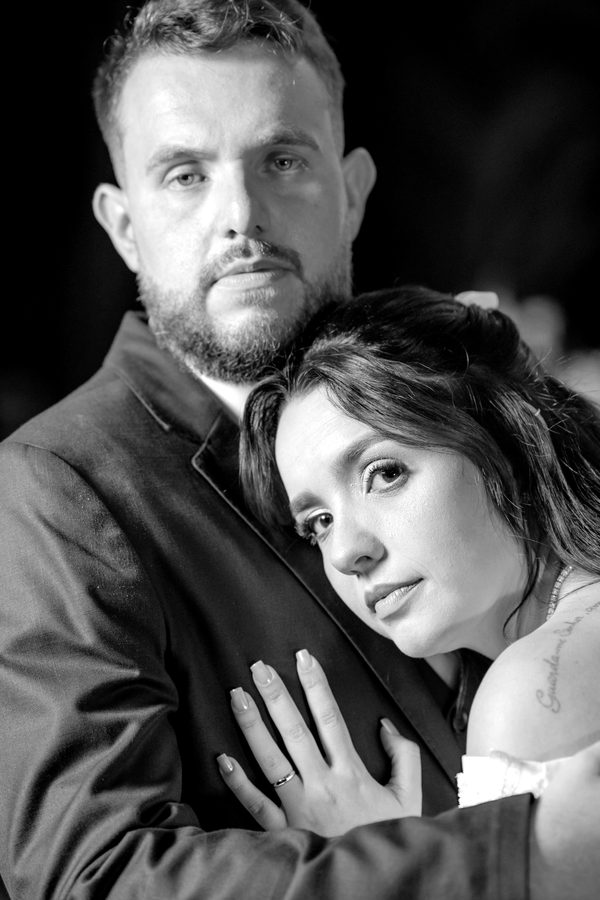 Fotografia de casamento em preto e branco