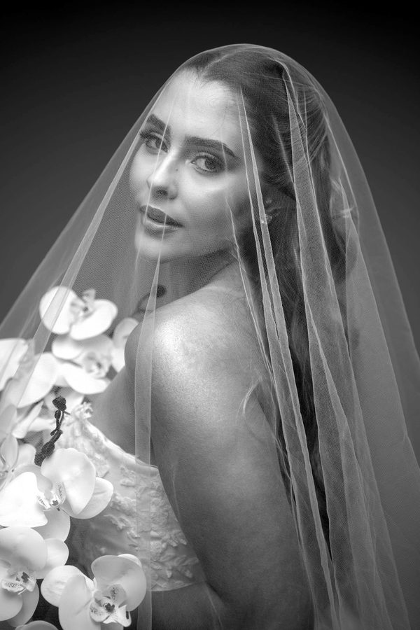 Fotografia de casamento em preto e branco