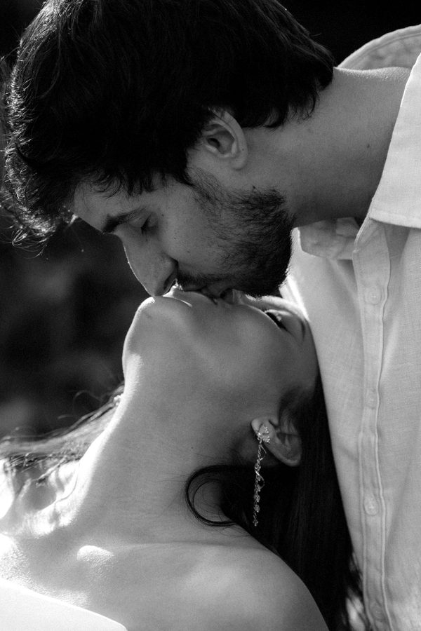 Fotografia de casamento em preto e branco