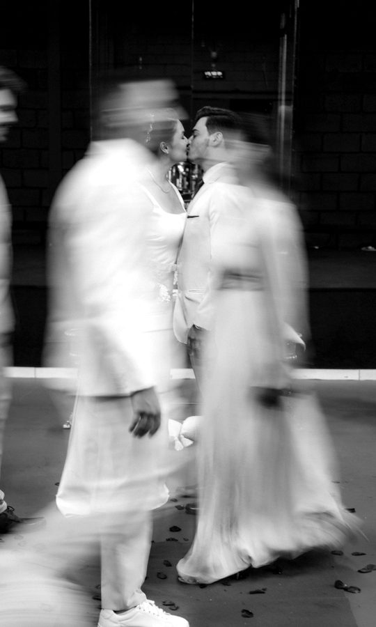 Fotografia de casamento em preto e branco