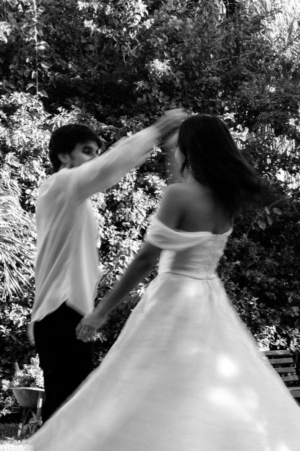 Fotografia de casamento em preto e branco