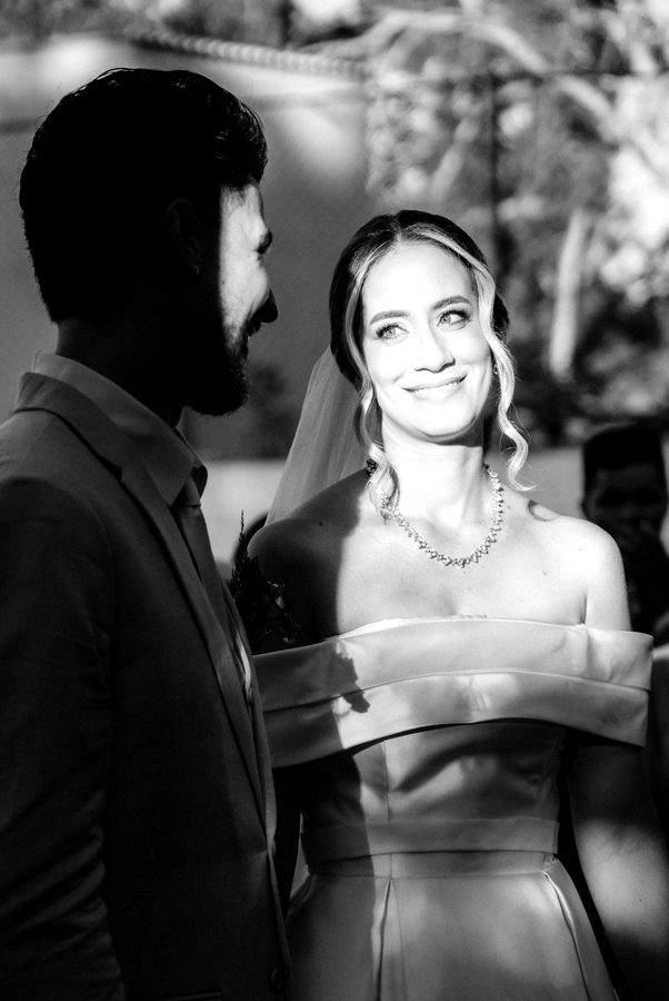 Fotografia de casamento em preto e branco