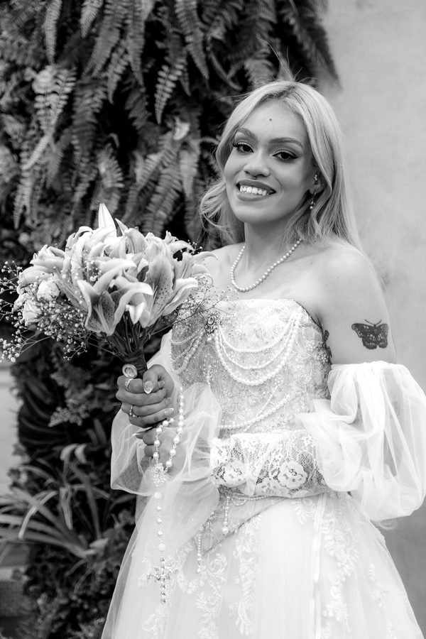 Fotografia de casamento em preto e branco