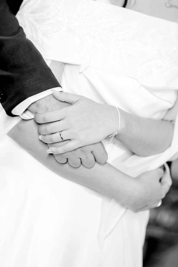 Fotografia de casamento em preto e branco
