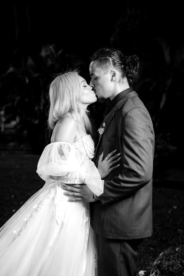 Fotografia de casamento em preto e branco