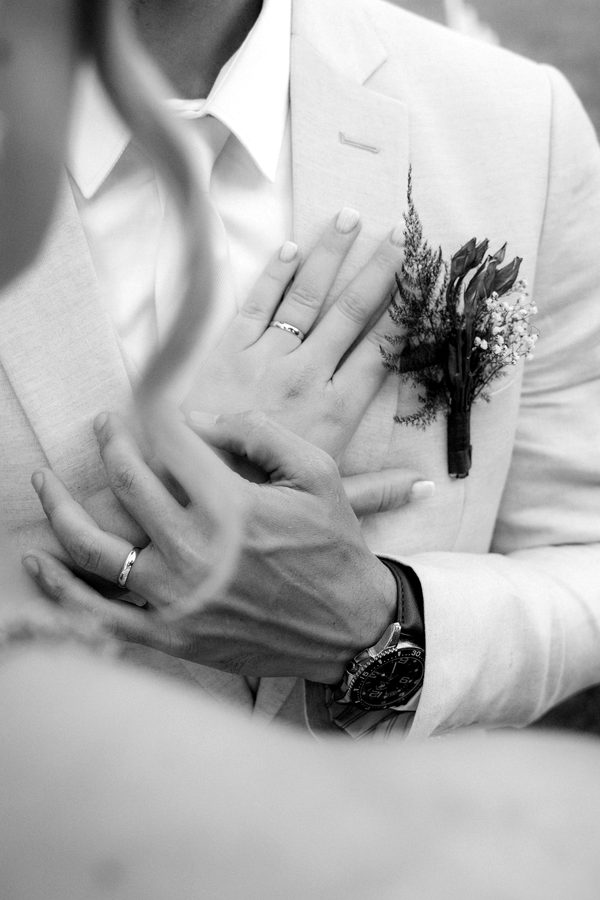 Fotografia de casamento em preto e branco