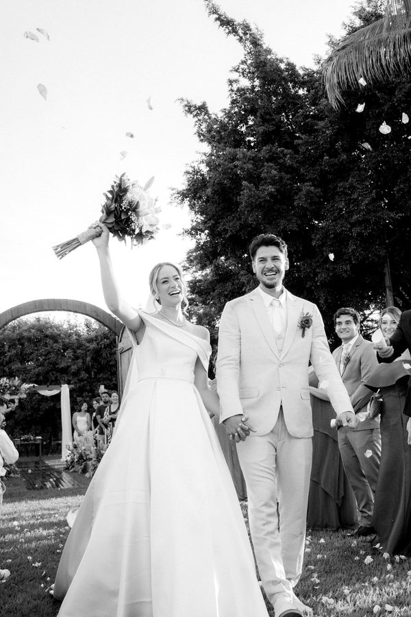 Fotografia de casamento em preto e branco