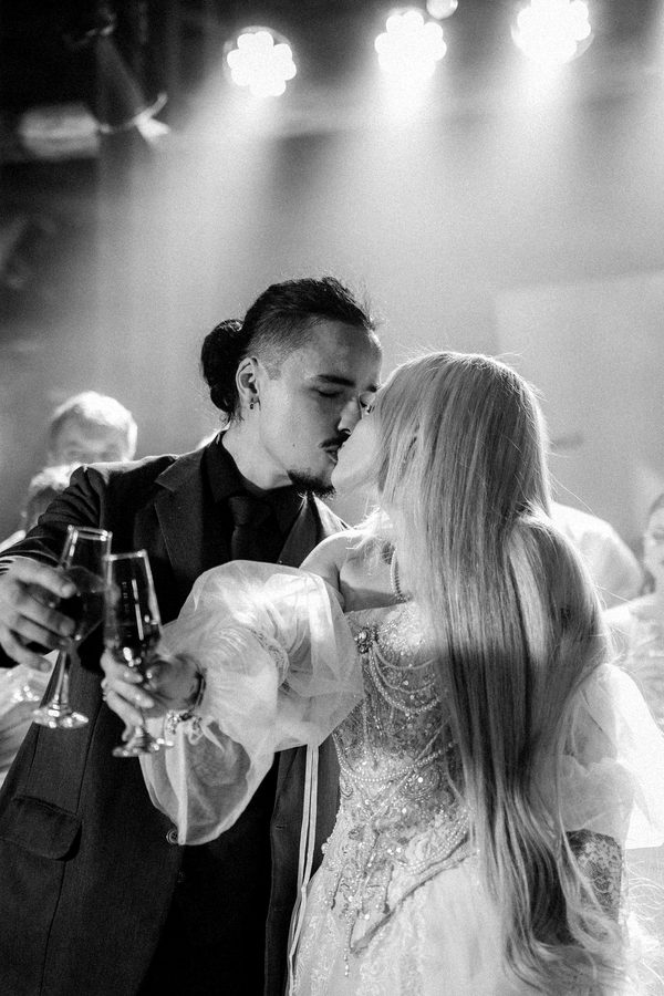Fotografia de casamento em preto e branco