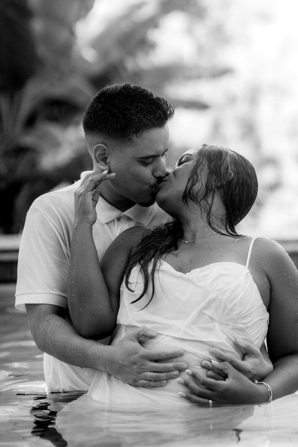 Fotografia de casamento em preto e branco